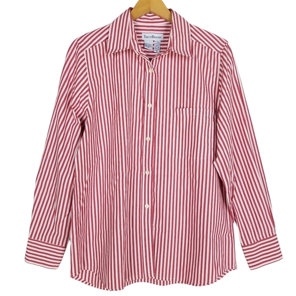 Vintage Tops - Vintage Red White Striped Shirt